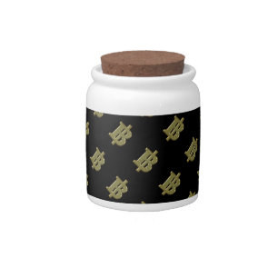 GOLD BAHT SIGN ฿ Thai Money Currency ฿ Candy Jar