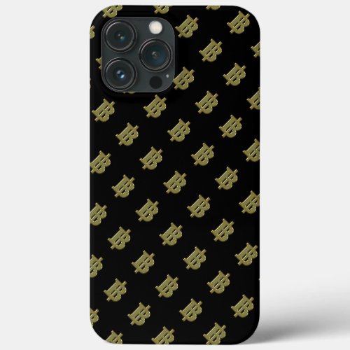 GOLD BAHT SIGN  Thai Money Currency  iPhone 13 Pro Max Case
