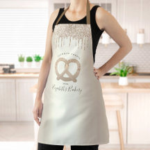 Gold Bakery Catering Chef Glitter Drips Script