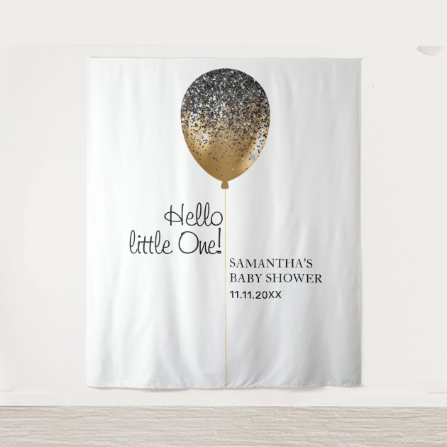 Gold Balloon Baby Shower Celebration backdrop