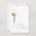 Gold Balloon Greenery Baby Shower Thank You<br><div class="desc">Gold balloon greenery garland baby shower small cute thank you cards</div>