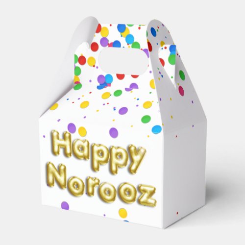 Gold Balloon Happy Norooz Persian New Year Favor Boxes