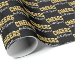Gold Balloons Cheers to 40 Years 40th Birthday Wrapping Paper