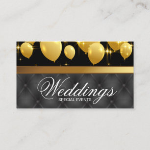 Gold Balloons Event Planner Upholstery Business Card