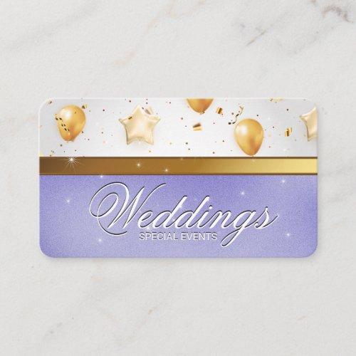 Gold Balloons | Party | Events Catering Business Card