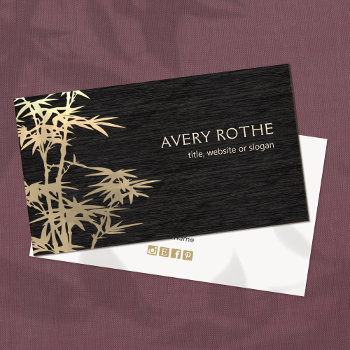 Gold Bamboo Alternative Medicine Business Card by sm_business_cards at Zazzle