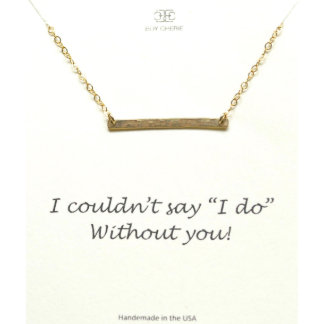 Gold Bar Bridesmaid Necklace