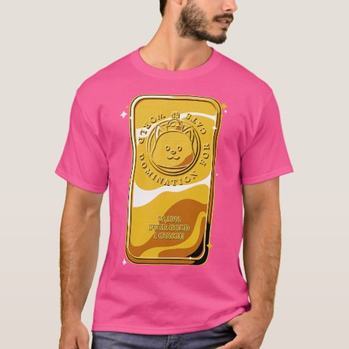 Gold Bar Cat World Domination For Cats by Tobe Fon T_Shirt