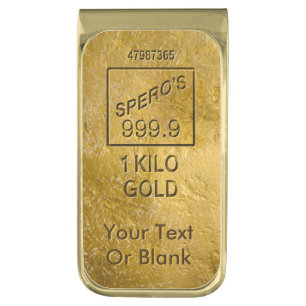Gold Bar Finish Money Clip