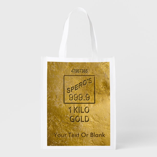 Gold Bar Grocery Bag (Front)
