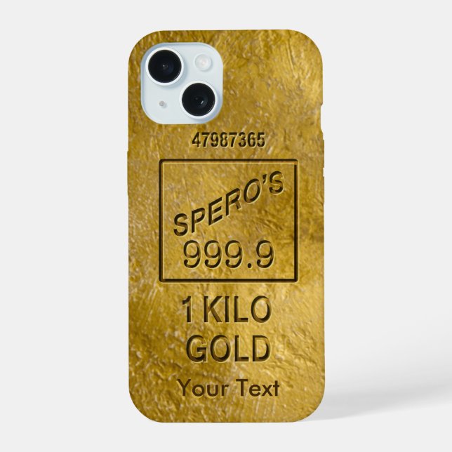 Gold Bar Iphone Case (Back)