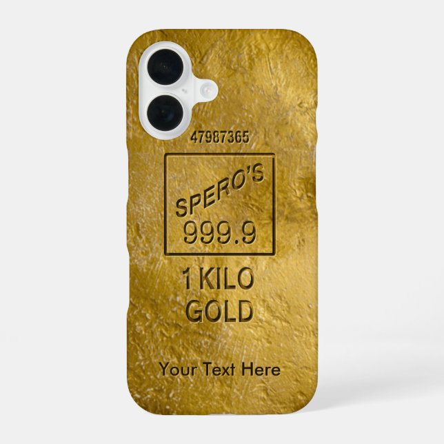 Gold Bar Iphone Case (Back)