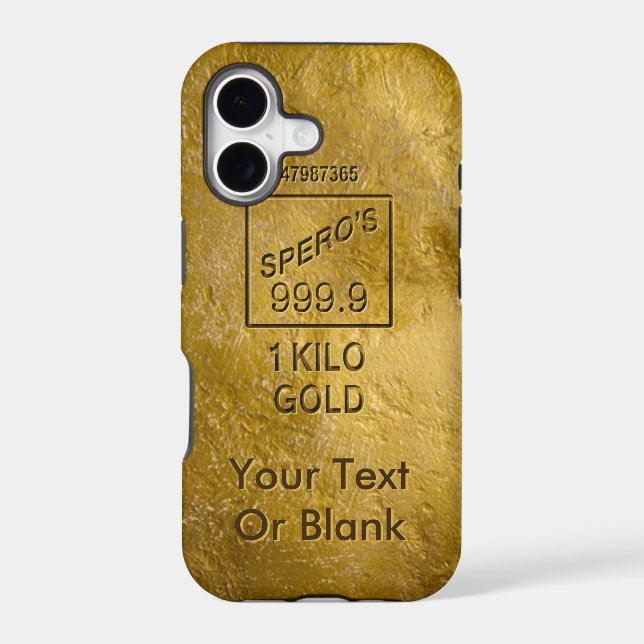 Gold Bar Iphone Case (Back)