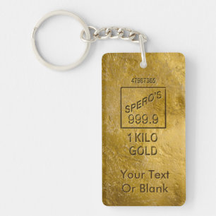 Gold Bar Keychain