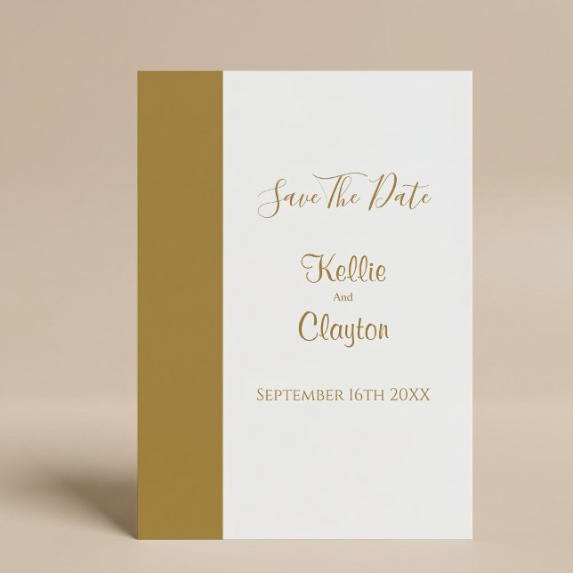 Gold Bar Minimalist Modern Invitation (Creator Uploaded)