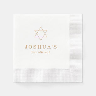 Gold Bar Mitzvah Napkins