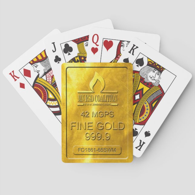 Gold Bar Playing Cards (Back)