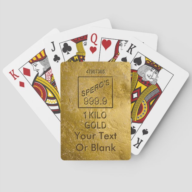 Gold Bar Poker Cards (Back)