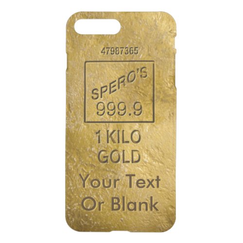 Gold Bar iPhone 8 Plus7 Plus Case