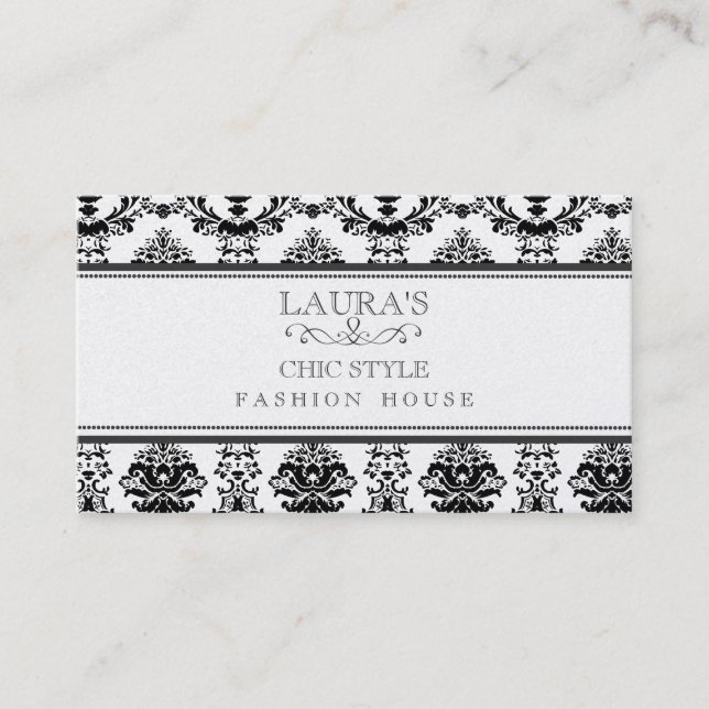 GOLD Baroque Elegant Chic Stylish Fashion Business Card (Front)