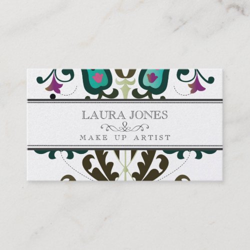 GOLD Baroque Folk Make Up Artist Business Card