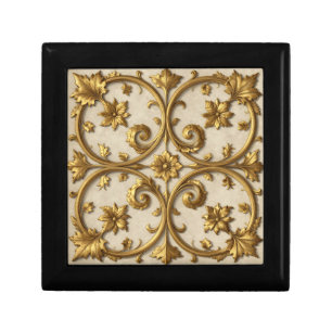 Gold Baroque Ornate Filigree Gift Box