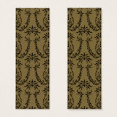 Gold Baroque Pattern Bookmark (Front & Back)