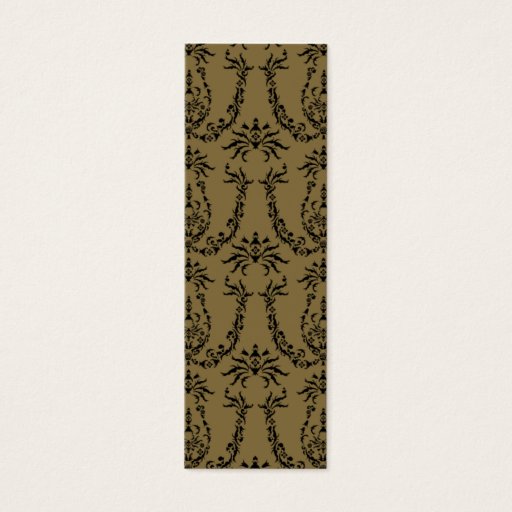 Customizable Gold Baroque Pattern Bookmark Business Cards