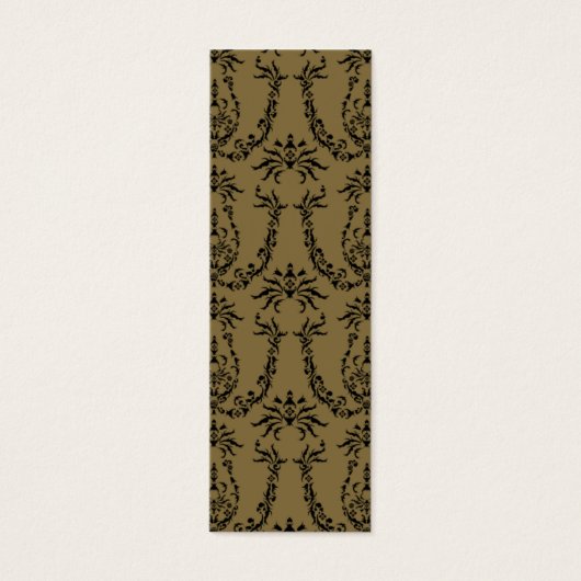 Gold Baroque Pattern Bookmark (Front)