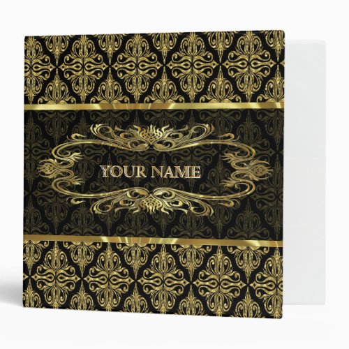 Gold Baroque Pattern Ornate Frame Binder