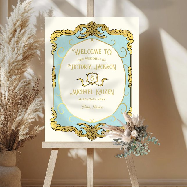 Gold Baroque Regency Gold Wedding Welcome Sign (Creator Uploaded)