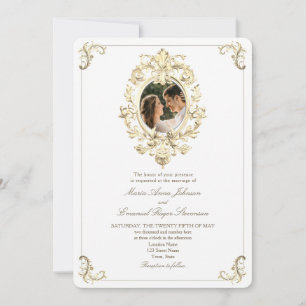 Gold Baroque Wedding Invitation