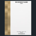 Gold Bars Border Professional Adaptable Letterhead<br><div class="desc">Gold bars down the left side emphasize luxury and wealth on this generic business letterhead.  Perfect for finanacial planners,  investment brokers,  or luxury businesses such as spas and resorts.</div>