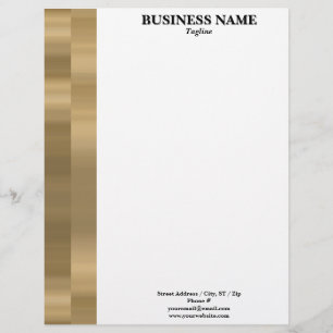 Gold Bars Border Professional Adaptable Letterhead