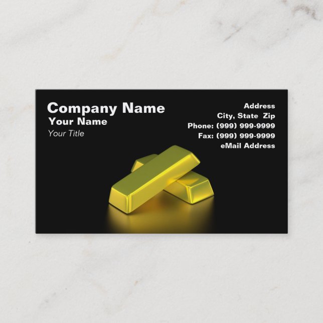 Gold Bars Business Card (Front)