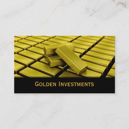 Customizable Gold Bars Business Card