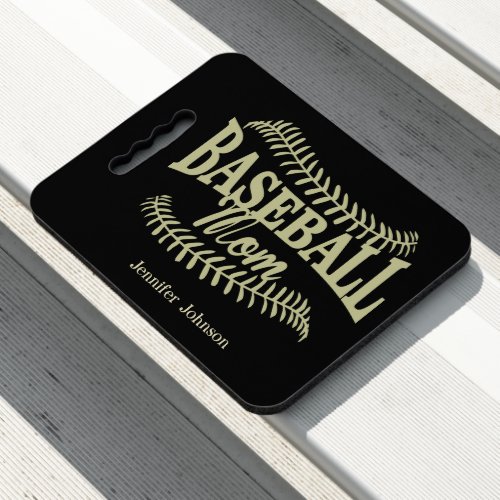 Gold Baseball Mom Personalized Seat Cushion