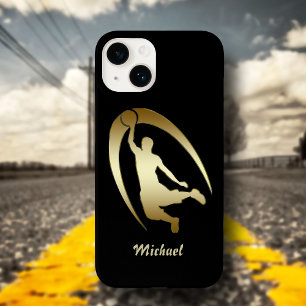 Gold Basketball Player Slam Dunk Case-Mate iPhone 14 Case