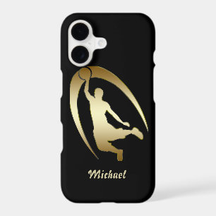 Gold Basketball Player Slam Dunk iPhone 17 Case