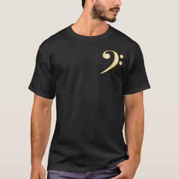 "gold" Bass Clef T-shirt by chmayer at Zazzle