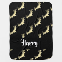Gold bats on black