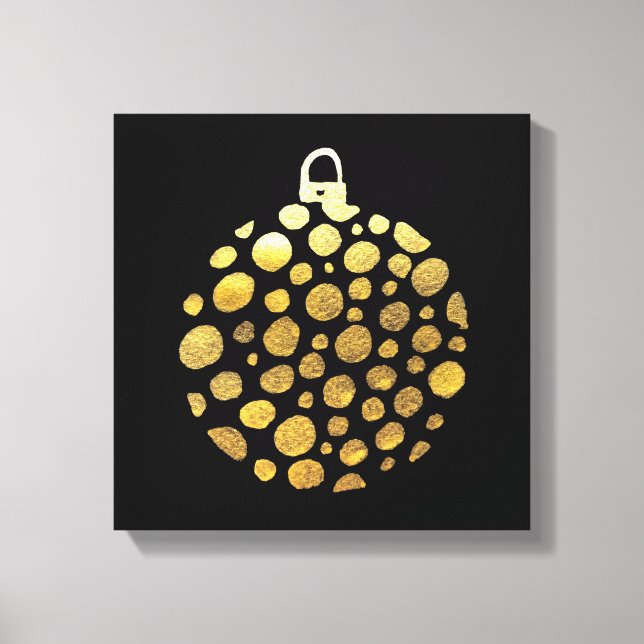 Gold bauble Christmas glam Canvas Print (Front)