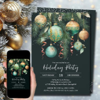 Gold Baubles Christmas Tree Party
