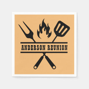 Gold BBQ Family Reunion  Napkins