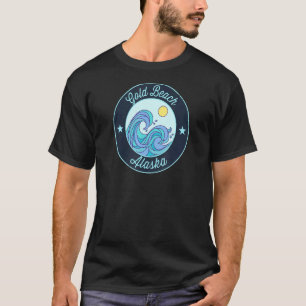 Gold Beach Ak Alaska Souvenir Nautical Surfer Grap T-Shirt