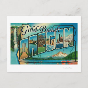Gold Beach, Oregon - Large Letter Scenes Postcard