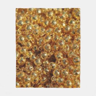 gold beads fleece blanket