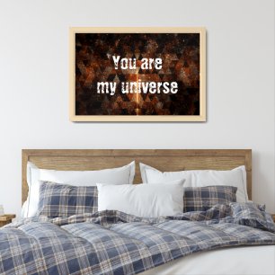 Gold beam in geometric sparkly universe framed art