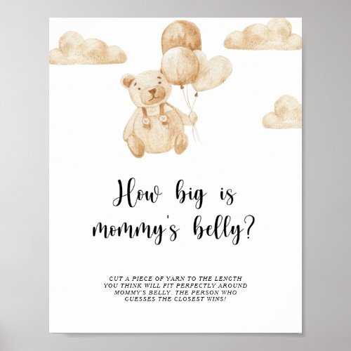 Gold Bear how big is mommys belly game Poster