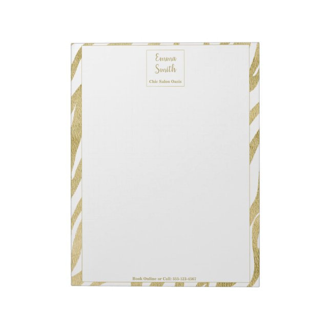 Gold Beauty Experience  Notepad (Rotated)